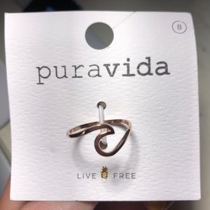 Brand New Pura Vida Wave Ring Rose Gold